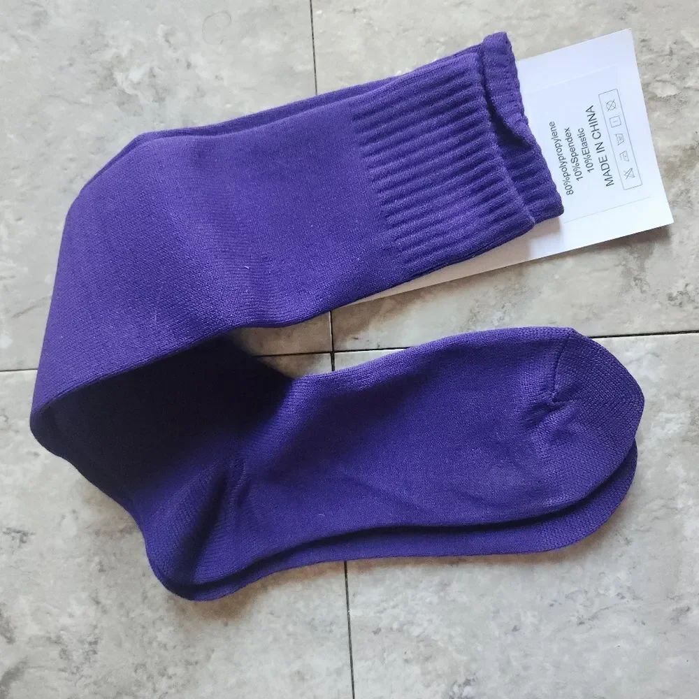 31 Vibrant Purple knee socks Polypropylene Spandex & Elastic NWOT